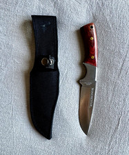Winchester 2003 Stainless Drop Point Fixed Blade Full Tang Wood Handle w/Sheath picture