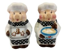 Mr & Mrs Pig Chef Cooking Baking Ceramic Salt & Pepper Shaker Set  picture
