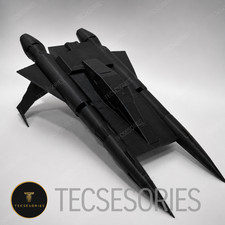 Buck Rogers Thunderfighter 1:48 Scale Black 3D Printed Starfighter Display Model picture