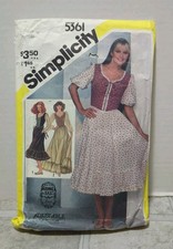 Simplicity Vintage 80s GUNNE SAX Pattern 5361 Ruffled Dress Size 10 picture