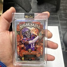 Wild Card 2020 Studio Sugar Skull Dia de Los Muertos #11 Justin Jefferson AP picture