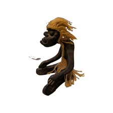 Figurine Sculpture In Wood Indonesian Asmat tribal figure squatting picture