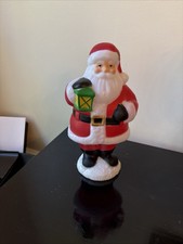 Christmas Santa Blow Mold Table Top Lights Up Battery Op Holiday Time 11