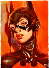 Batwoman: Kate Kane - 9.5x13.5 Hand-Painted Original Art by Anna Sharyha w/COA picture