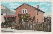 Postcard The First Brick Building in California Monterey CA  picture