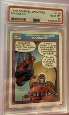 PSA 10 Marvel 1990 Marvel Universe #156 Spider-Man Presents: Magneto Impel picture