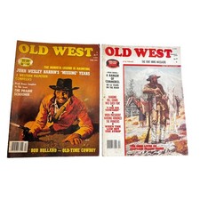 Vintage Old West Magazines 1979 1981 Cowboy Western Pulp Art Charles Russell 2pk picture