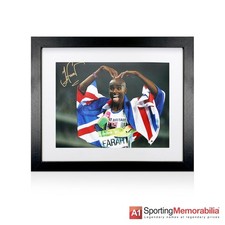 Sir Mo Farah Signed Photo: Mobot Framed picture