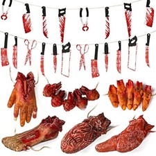 Halloween Blood Props Fake Scary Severed Hand Broken Body Parts Haunted House picture