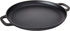 PIZZA PAN FLAT SKILLET BAKING PLATE KITCHEN COOKWARE FOR OVEN 14 INCH picture