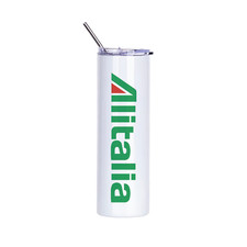 Alitalia Italian Airline Souvenir Insulated Hot or Cold 20 oz Skinny Tumbler Cup picture