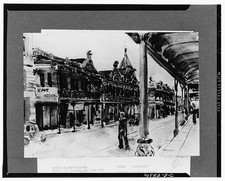 New Orleans Louisiana USA 1900s Royal Street Cafe Street Scene Sketch picture
