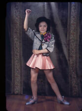 1940s Kodak 35mm Slide Red Border Kodachrome Girl in Tap Dancing Outfit Pose picture