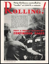 1937 Pratt & Whitney Niles Bement Pond Co Electrolimit Continuous Gages Print Ad picture