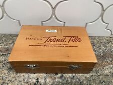 Vintage Rare Franciscan Trend Tile Gladding Mcbean Salesman Sample Wood Box picture