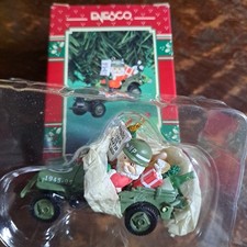NEW VTG Enesco Christmas Ornament “Good Will Toward Men” Limited Santa In Jeep  picture