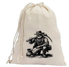 Coin Collector Canvas Bag Vintage Style Gold Rush Bag CB47 picture
