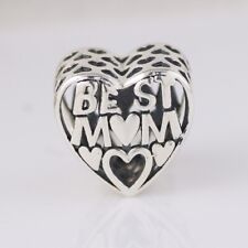 New Pandora Best Mom Openwork Charm Bead w/pouch Valentine's Day Sale picture