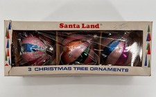 Vintage 60's Santa Land Poland Ornaments 3 Pack of 3
