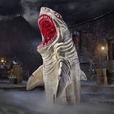 7 Ft Dead Water LED Megalodon Shark Home Depot Halloween LOCAL PICKUP DALLAS picture