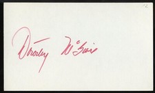 Dorothy McGuire d2001 signed autograph 3x5 Cut Actress in Gentleman's Agreement picture