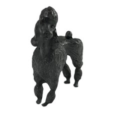 Poodle Dog 1.25 Inch Vintage Pewter Figurine picture