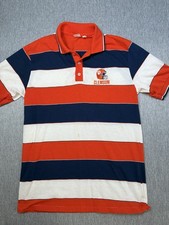 Vintage Mens Large College Wear Gepner Sportswear Clemson Tigers Striped Polo (i picture