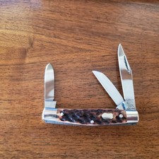 1996 Bulldog Genuine  Bone Peanut Knife  Solingen Germany Hammer Forged  Mint picture