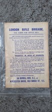 Genuine WW1 recruitment Poster London Rifle Brigade British Military picture