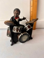Enesco Parastone All That Jazz Drummer Vintage Figurine Signed picture
