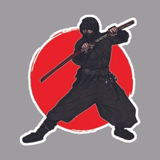 NINJA WARRIOR WARRIOR KATANA JAPAN DECAL ART STICKER STICKER FPN001X picture