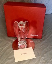 Baccarat of France Signed Angel Prayer Nativity Crystal Figurine - Mint  picture
