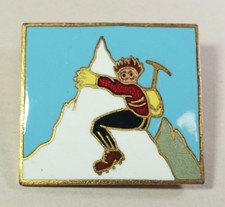 Vtg Rare Augis Lyon Pin Brooch Mountain Climber Mountaineer Made In France   picture