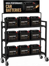 [Upgraded Battery Rack, Car Battery Rack, Battery Display Rack, Rolling Battery picture