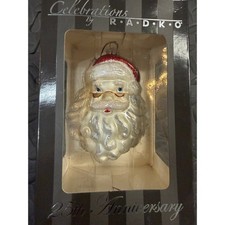 Christopher Radko Santa Ornament 25th Anniversary Glass Christmas 2010 Kmart NIB picture