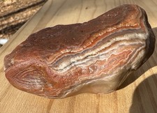 11.5 Oz Lake Superior Agate Super Bright Banded Peeler Excellent picture