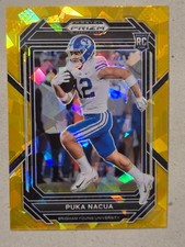 2023 PANINI PRIZM PUKA NACUA ROOKIE CARDS GOLD CRACKED ICE #197 picture