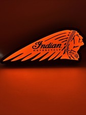 Indian Motorcycle Vintage Scout Chief - Light Up LED Neon Sign With USB Powered picture