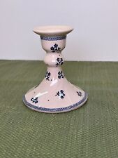 Johnson Brothers England Petite Fleur Blue Floral Ironstone Candlestick picture