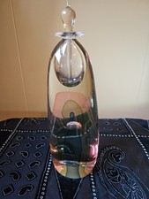 One of a Kind 11 inch signed Buzz Blodgett perfume bottle and stopper picture
