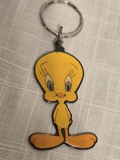 tweety bird keychain enameled vintage 1998 mint condition 2.5