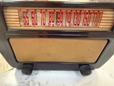 Vintage DeWald D-616 Tube Radio Art Deco Brown Bakelite Tabletop 1946 WORKING picture