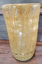 Murano Maestri di Vetro Eseguito Da Gold Flake Cylinder Vase - 9