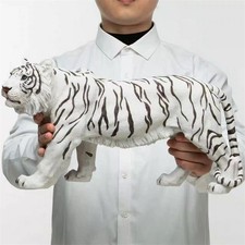 1:6 Scale Emulation Resin White Tiger Figure Painted Model Animal Sculpture Gift picture