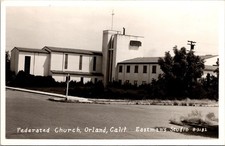 Federated Church Orland California Eastmans Studio Real Photo Postcard picture