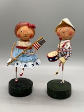 Lori Mitchell Little Betsy Ross, Boy with Drum, Patriotic, July 4th Figurine Set picture
