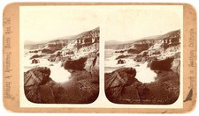 LOS ANGELES STEREOVIEW - Laguna Beach - Hardesty & Armstrong 1880s RARE picture
