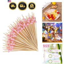 Cocktail Picks Toothpicks for Appetizers 300pcs Pink Pearl Party Decorations picture