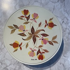 Vintage 1981 Hall China Autumn Leaf Holiday Fruit Cake Tin & Lid Autumn Leaf picture