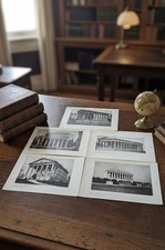 Set of 6  Vintage Architectural and Roman Temple Prints  University Of Boston picture